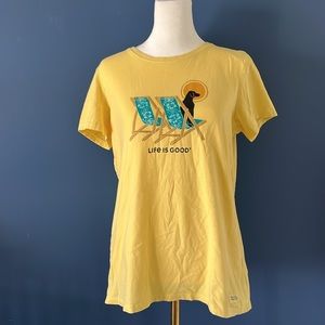 Life Is Good - Black Labrador Dog Crusher Tee